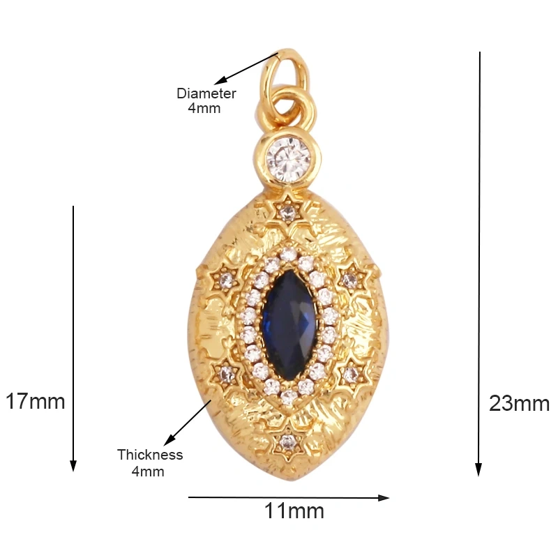 Classic Star Heart Flower Hand Geometry Shape Gemstone Jewelry Findings,Fashion 18k Gold Inlaid Zirconia Necklace  Supply L44