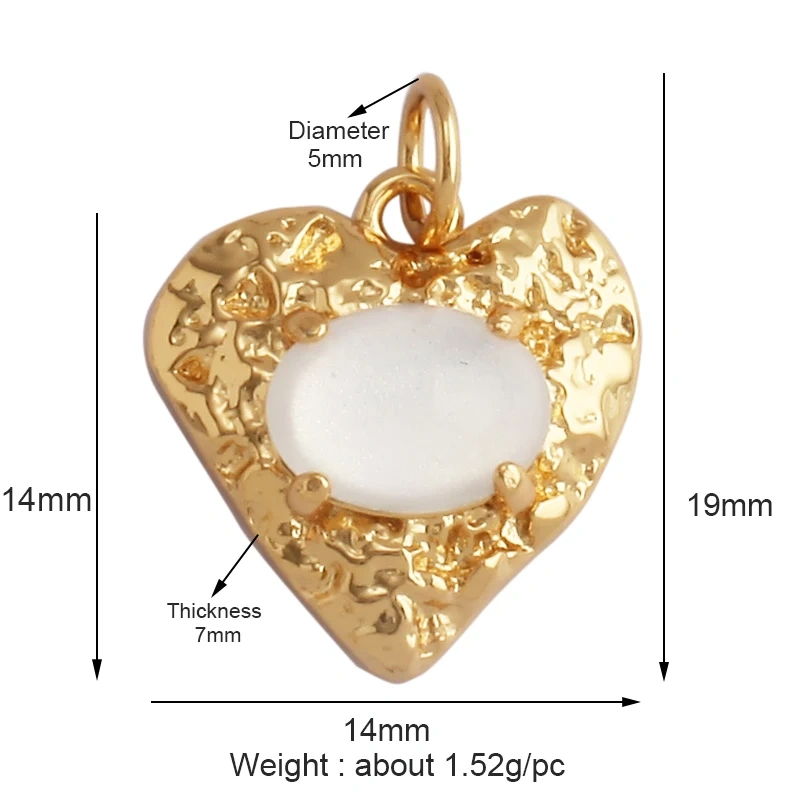 Fine Antique Style Love Heart Charm Pendant ,Classic18K Gold Plated Jewelry Necklace Bracelet Hand Making Supplies L22