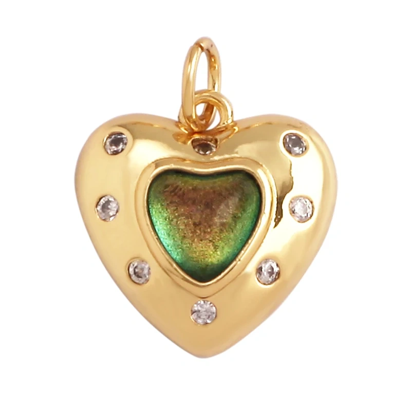 Fine Antique Style Love Heart Charm Pendant ,Classic18K Gold Plated Jewelry Necklace Bracelet Hand Making Supplies L22