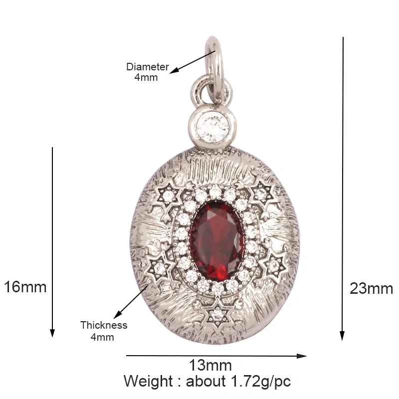 Classic Star Heart Flower Hand Geometry Shape Gemstone Jewelry Findings,Fashion 18k Gold Inlaid Zirconia Necklace  Supply L44