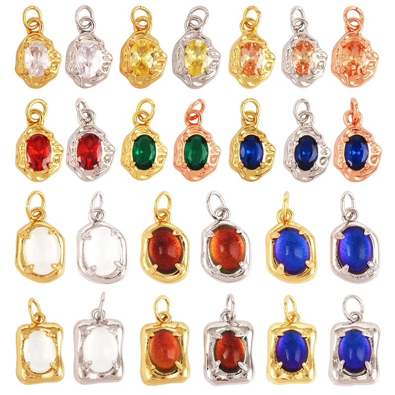 Mini Classic Antique Style CZ Charm Pendant , 18K Real White Rose Gold Plated,Jewelry Necklace Bracelet Hand Making Supplies L22