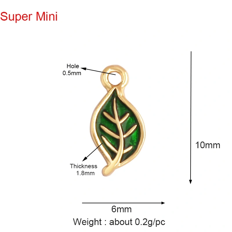 Super Mini Cute Love Heart Star Flower Leaf Fruits Charm Pendant,Cubic Zirconia Paved,Jewelry Necklace Bracelet Accessories L22