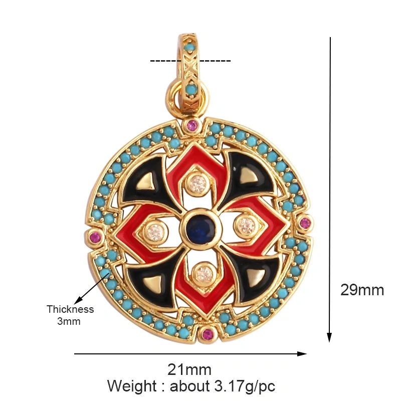 Shining Trendy Moon Star Space Celestial Compass Charm Pendant in Gold Colour , Jewelry Necklace Bracelet Making Supplies K31