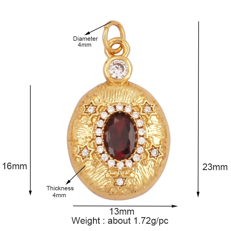 Classic Star Heart Flower Hand Geometry Shape Gemstone Jewelry Findings,Fashion 18k Gold Inlaid Zirconia Necklace  Supply L44