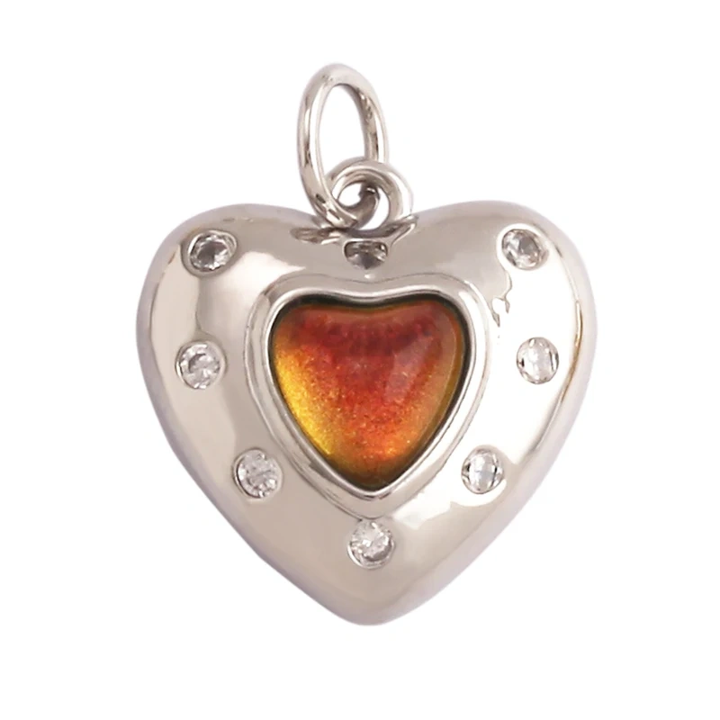 Fine Antique Style Love Heart Charm Pendant ,Classic18K Gold Plated Jewelry Necklace Bracelet Hand Making Supplies L22