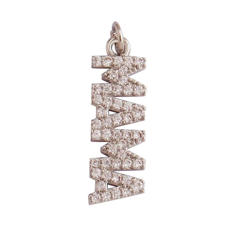 New Fine LOVE KISS BABY ANGEL DEAR MAMA LUCKY Letter Charm Pendant Jewelry, Trendy Necklace Accessories Hand Making Supply M22