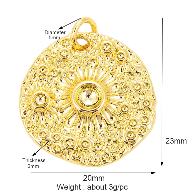 Shining Celestial Sun Moon Star Space Charm Pendant in Gold Color,Inlaid CZ Zirconia Jewelry Necklace Bracelet Making Supply L42