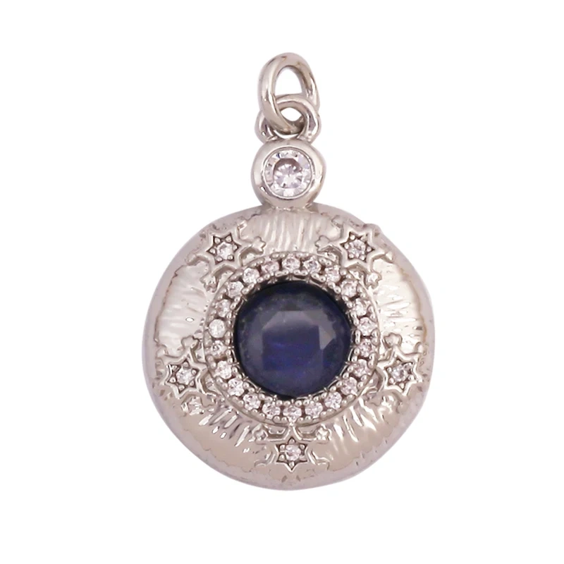 Classic Star Heart Flower Hand Geometry Shape Gemstone Jewelry Findings,Fashion 18k Gold Inlaid Zirconia Necklace  Supply L44