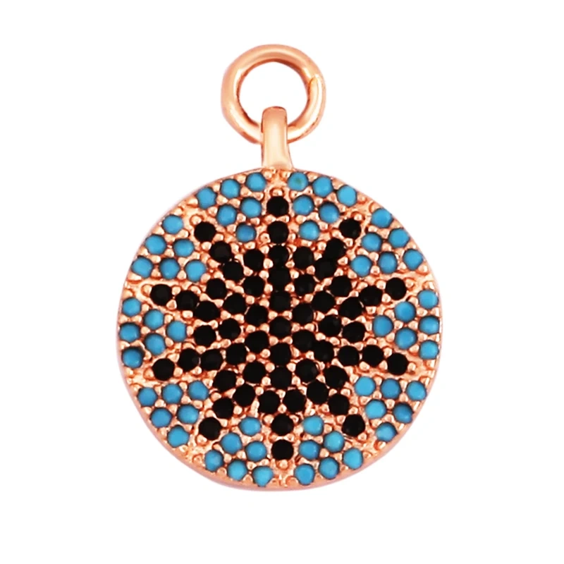 New Trendy Shining Space Sun Moon Star Charm Pendant,18K Gold Inlaid Cubic Zirconia Jewelry Necklace Bracelet Making Supply L44