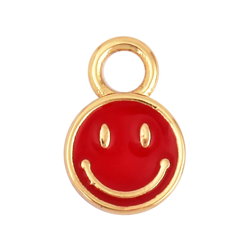 Super Mini Star Flower Butterfly Bee Smiling Face Charm Pendant,Cubic Zirconia Paved Jewelry Necklace Bracelet Accessories L22