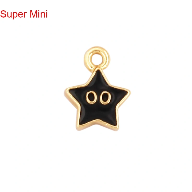 Super Mini Cute Love Heart Star Flower Leaf Fruits Charm Pendant,Cubic Zirconia Paved,Jewelry Necklace Bracelet Accessories L22