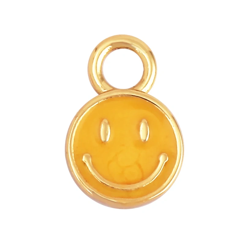 Super Mini Star Flower Butterfly Bee Smiling Face Charm Pendant,Cubic Zirconia Paved Jewelry Necklace Bracelet Accessories L22