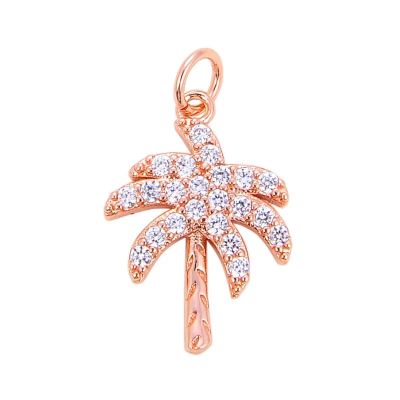 Pine Cone Lotus Coconut Tree Sun Flower Ginkgo Leaf  18K Gold Charm,Bracelet Earring Attachment  Jewelry Components Findings L44