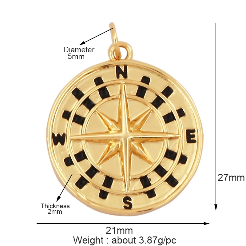 New Trendy Shining Space Sun Moon Star Charm Pendant,18K Gold Inlaid Cubic Zirconia Jewelry Necklace Bracelet Making Supply L44