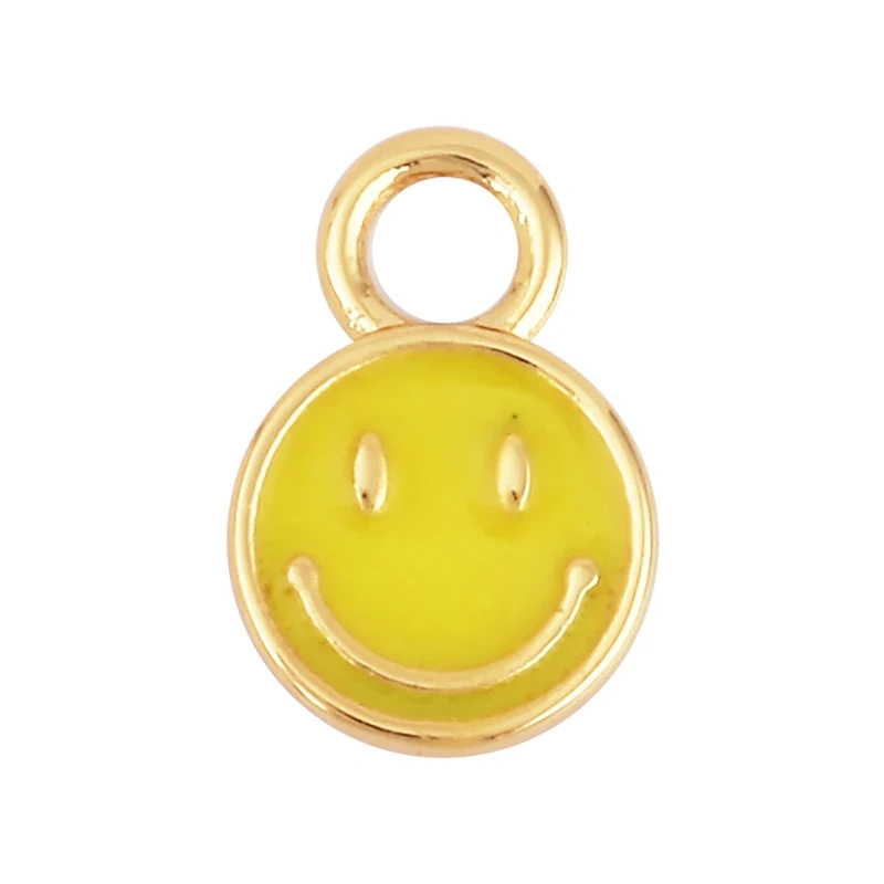 Super Mini Star Flower Butterfly Bee Smiling Face Charm Pendant,Cubic Zirconia Paved Jewelry Necklace Bracelet Accessories L22