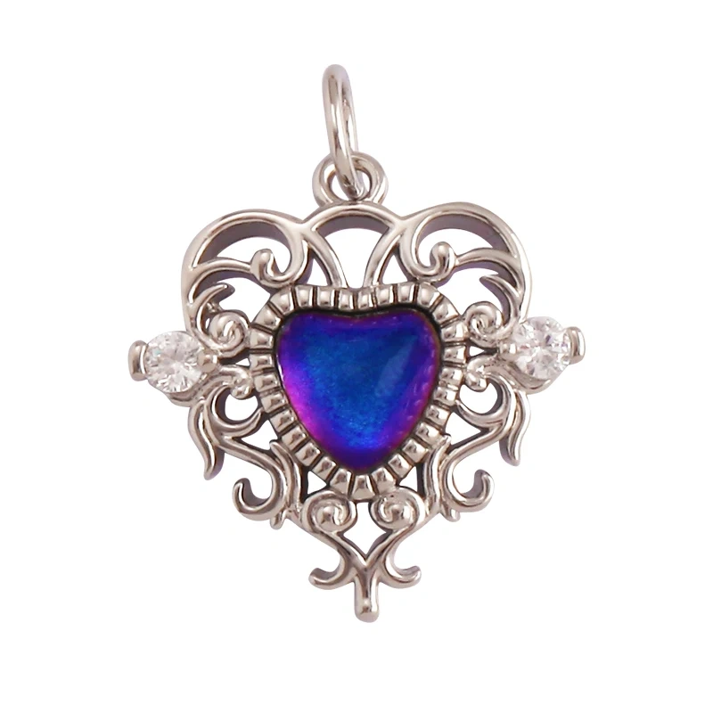 Cute Cat Love Heart Lantern Charm Pendant ,Fine Trendy 18K Gold Plated Jewelry Necklace Bracelet Hand Making Supplies L22