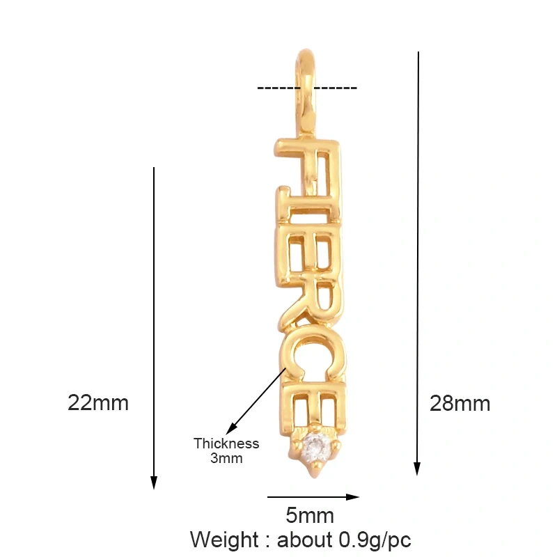 Fine Fashion Inlaid Zirconia LOVE HAPPY LUCKY Letter Charm Pendant,Trendy Jewelry Necklace Accessories Hand Making Supplies M22 K33