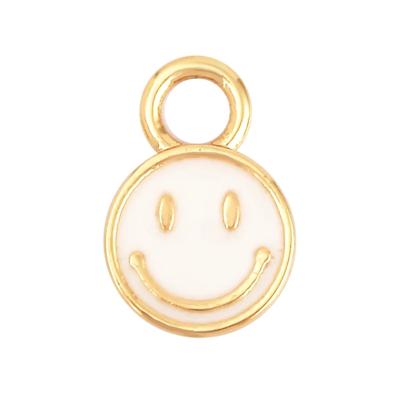Super Mini Star Flower Butterfly Bee Smiling Face Charm Pendant,Cubic Zirconia Paved Jewelry Necklace Bracelet Accessories L22