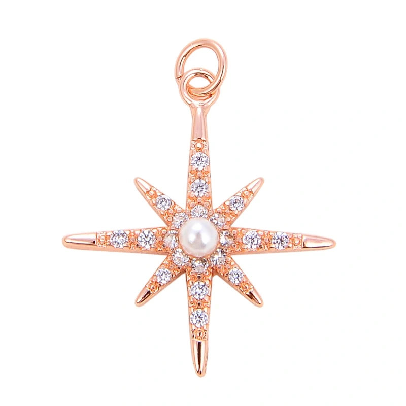 Shining Trendy Moon Star Space Celestial Compass Charm Pendant in Gold Colour , Jewelry Necklace Bracelet Making Supplies L42