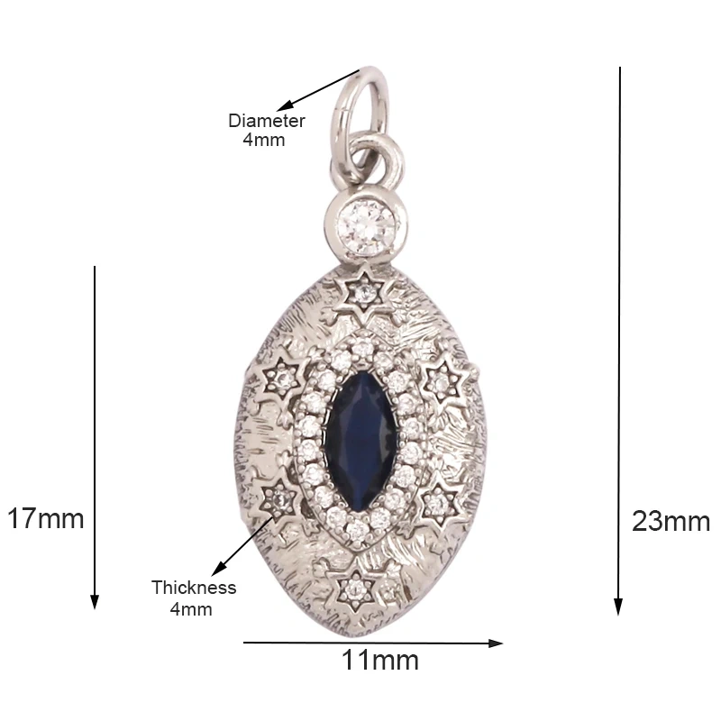 Classic Star Heart Flower Hand Geometry Shape Gemstone Jewelry Findings,Fashion 18k Gold Inlaid Zirconia Necklace  Supply L44