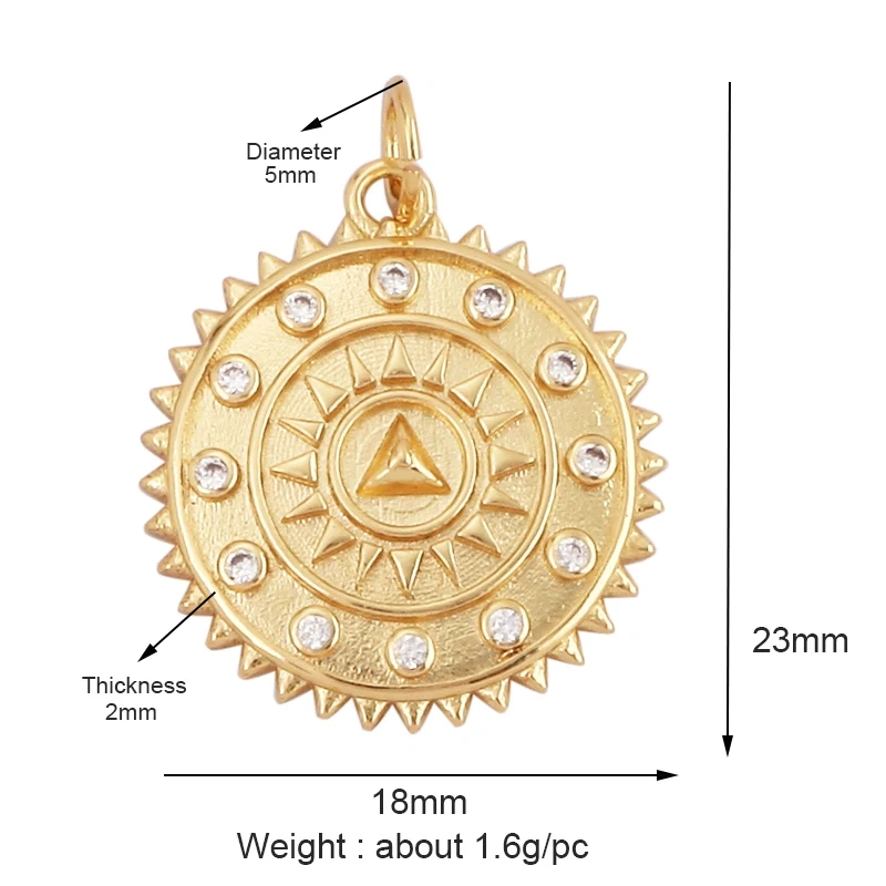 Shining Trendy Moon Star Space Celestial Compass Charm Pendant in Gold Colour , Jewelry Necklace Bracelet Making Supplies K31