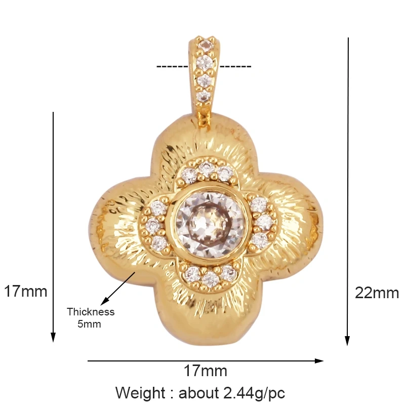 Classic Star Heart Flower Hand Geometry Shape Gemstone Jewelry Findings,Fashion 18k Gold Inlaid Zirconia Necklace  Supply L44