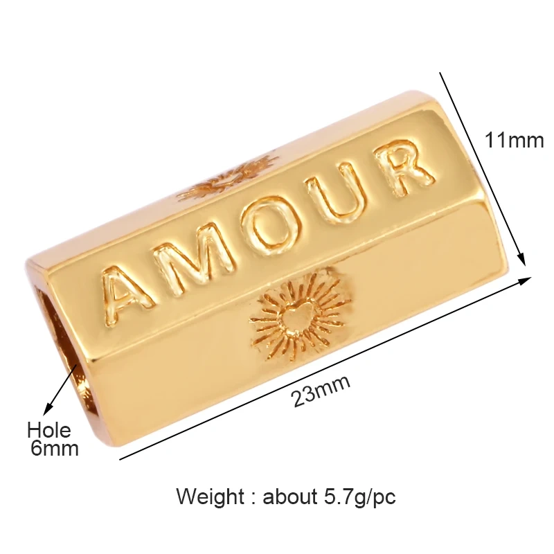 Love Amour Star Life Wild Evil Eye beads Tube, Metal Brass Based , Spacor beads , Bead knotting supplies , men's bead