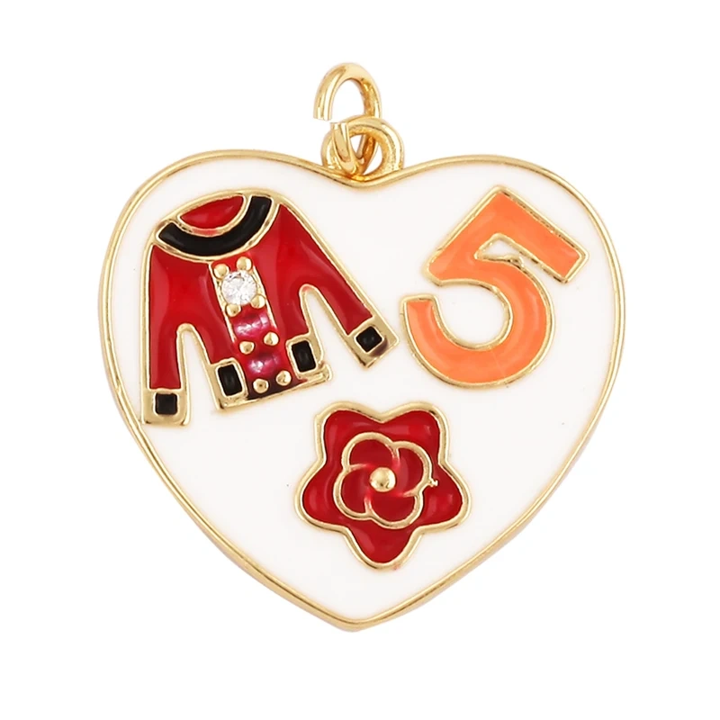 Glittery Pop Colourful Clothing Theme Heart Charms Pendant,Fashion Drop Oil Enamel Romantic Love Jewelry Necklace Accessory K10