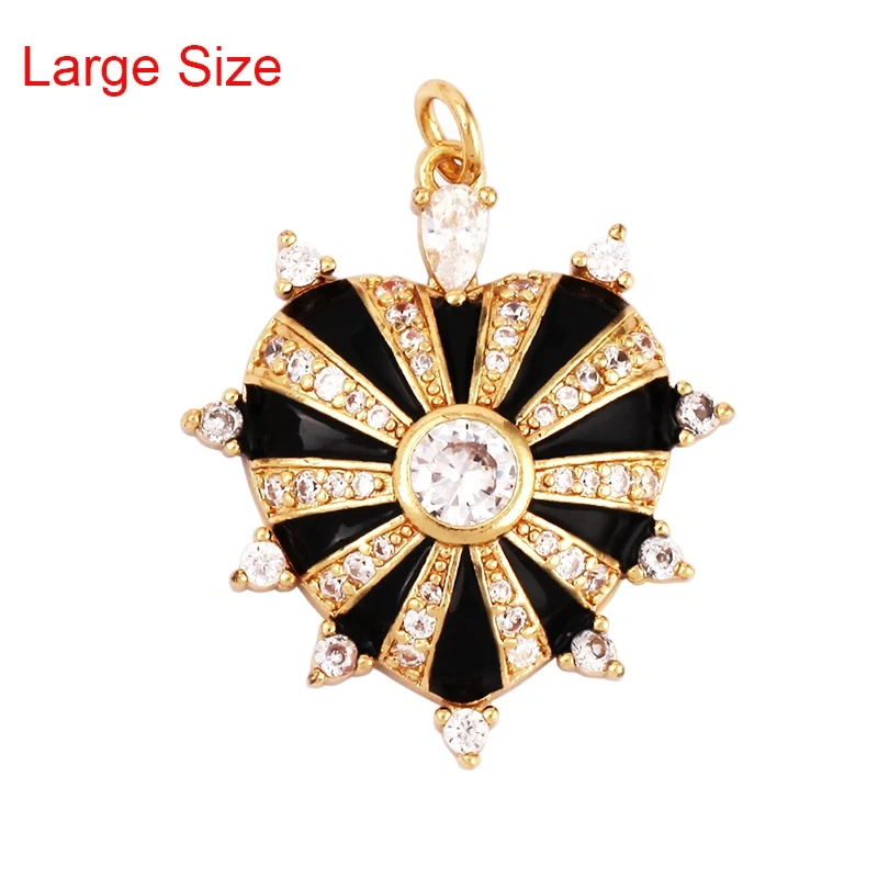 Palace Heart Enamel Charm Neon Pink Orange Turquoise Red Pendant Oil Dropped,Gold Plated Colour,Necklace Bracelet Pendant M82