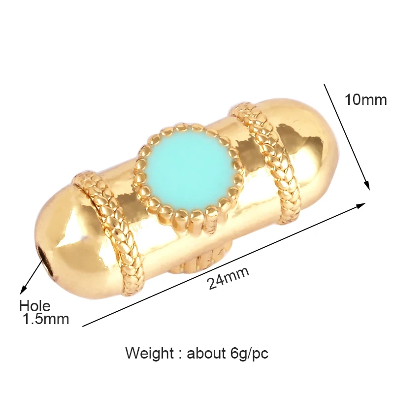 Love Amour Happy Dream Bullet hexagonal beads Tube, Spacor Enamel Metal Brass Based,Hand knotting Makding Supplies , men's bead