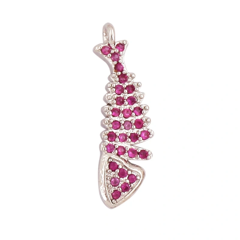 Blue Ocean Shell Animal Dolphin Tropical Fish Bone Seastar Shrimp Charm Pendant,18K Gold Plated Zircon Jewelry Findings L34