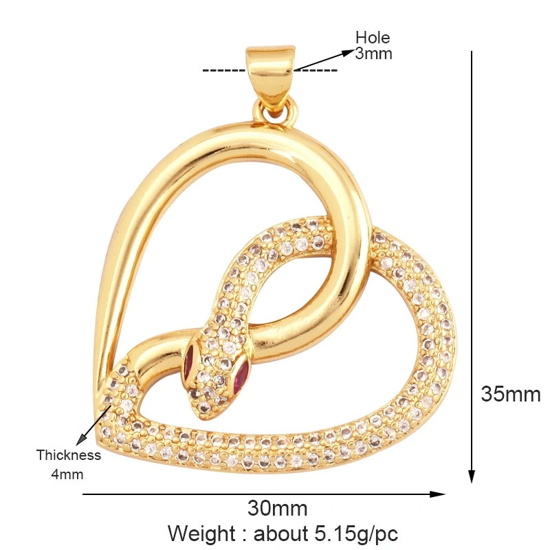 Acred Sacred Red Heart Charm Mexico Victorian Love Zircon Pendant,Christian 18K Real Gold Plated for Jewelry Making Supplies L26