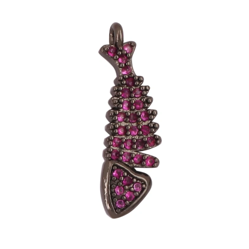 Blue Ocean Shell Animal Dolphin Tropical Fish Bone Seastar Shrimp Charm Pendant,18K Gold Plated Zircon Jewelry Findings L34