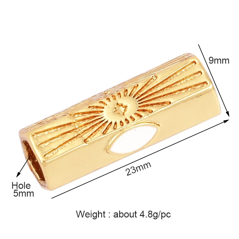 Love Amour Happy Dream Bullet hexagonal beads Tube, Spacor Enamel Metal Brass Based,Hand knotting Makding Supplies , men's bead