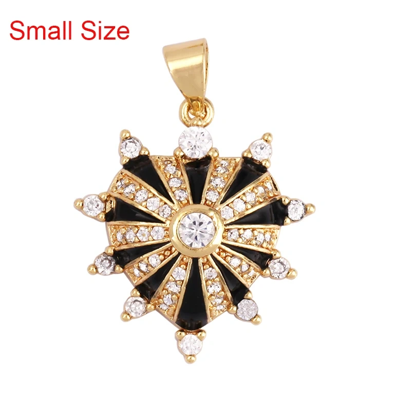 Palace Heart Enamel Charm Neon Pink Orange Turquoise Red Pendant Oil Dropped,Gold Plated Colour,Necklace Bracelet Pendant M82