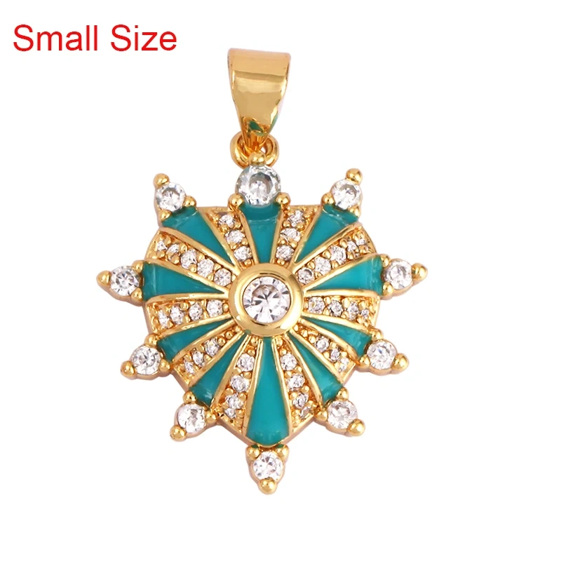 Palace Heart Enamel Charm Neon Pink Orange Turquoise Red Pendant Oil Dropped,Gold Plated Colour,Necklace Bracelet Pendant M82