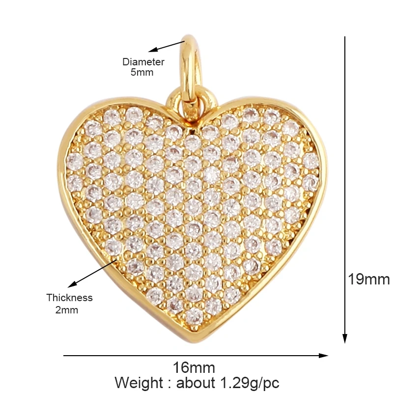 Fashion Colourful Enamel Dripping Oil Love Heart Charm Pendant,Cute 18K Gold Zircon Mix Style Jewelry Necklace Accessories L26