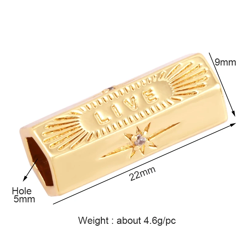 Love Amour Star Life Wild Evil Eye beads Tube, Metal Brass Based , Spacor beads , Bead knotting supplies , men's bead