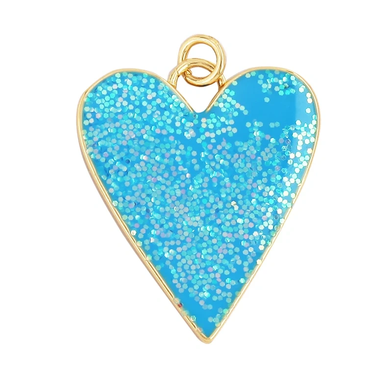 Glittery Pop Colourful Clothing Theme Heart Charms Pendant,Fashion Drop Oil Enamel Romantic Love Jewelry Necklace Accessory K10