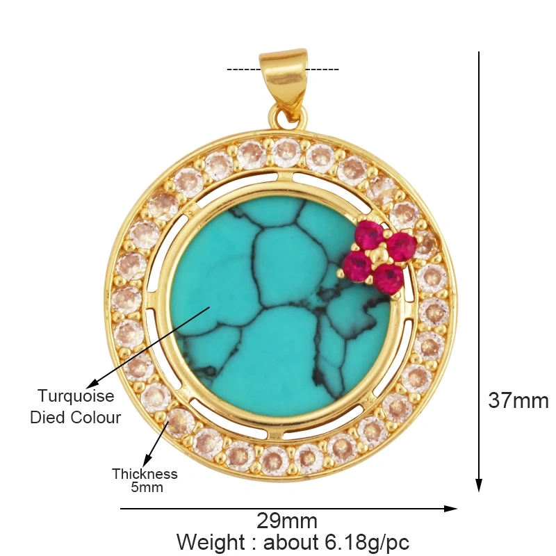 Fashion Elegant Love Heart Round Shape Natural Mother of Pearl Shell Agate Malachite Pendant Charm,DIY Necklace Accessories M30