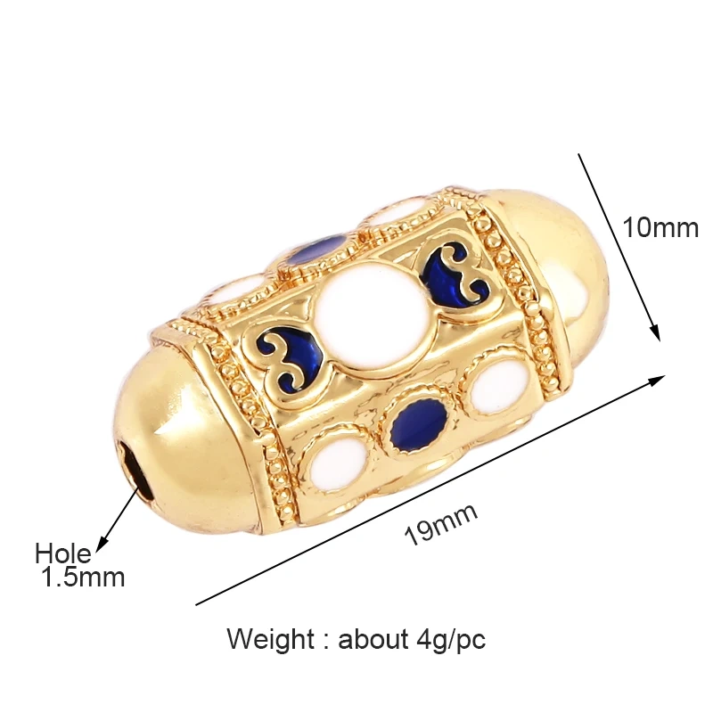 Love Amour Happy Dream Bullet hexagonal beads Tube, Spacor Enamel Metal Brass Based,Hand knotting Makding Supplies , men's bead