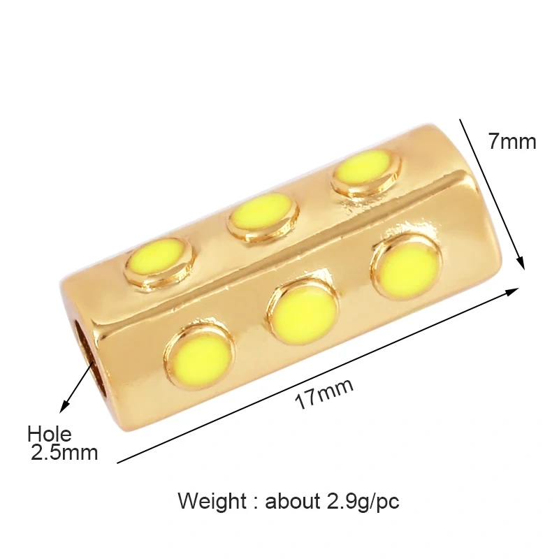 Love Amour Happy Dream Bullet hexagonal beads Tube, Spacor Enamel Metal Brass Based,Hand knotting Makding Supplies , men's bead