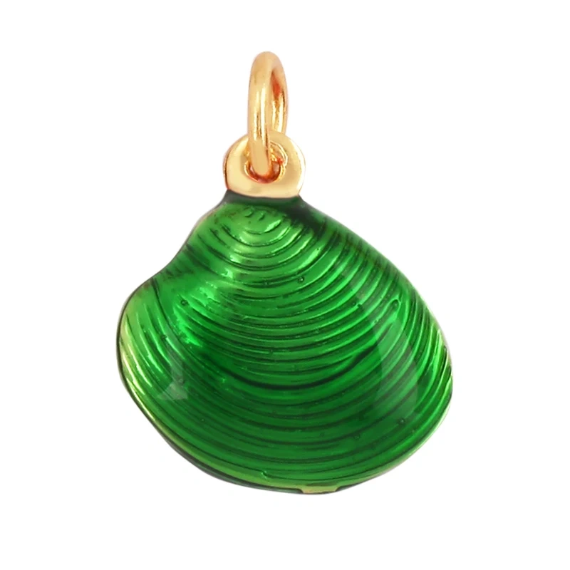 New Multicolor Enamel Pearl Scallop Starfish Seahorse Charm Necklace Pendant,Summer Beach Holiday Jewelry Components Supply L34