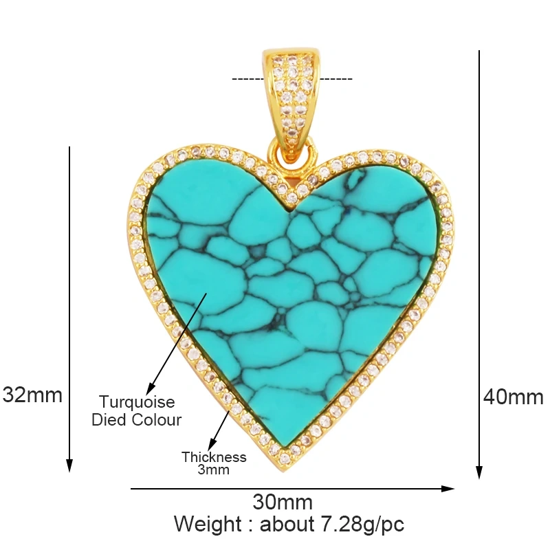 Fashion Elegant Love Heart Round Shape Natural Mother of Pearl Shell Agate Malachite Pendant Charm,DIY Necklace Accessories M30