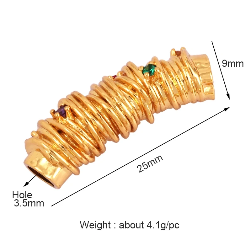 Love Amour Star Life Wild Evil Eye beads Tube, Metal Brass Based , Spacor beads , Bead knotting supplies , men's bead