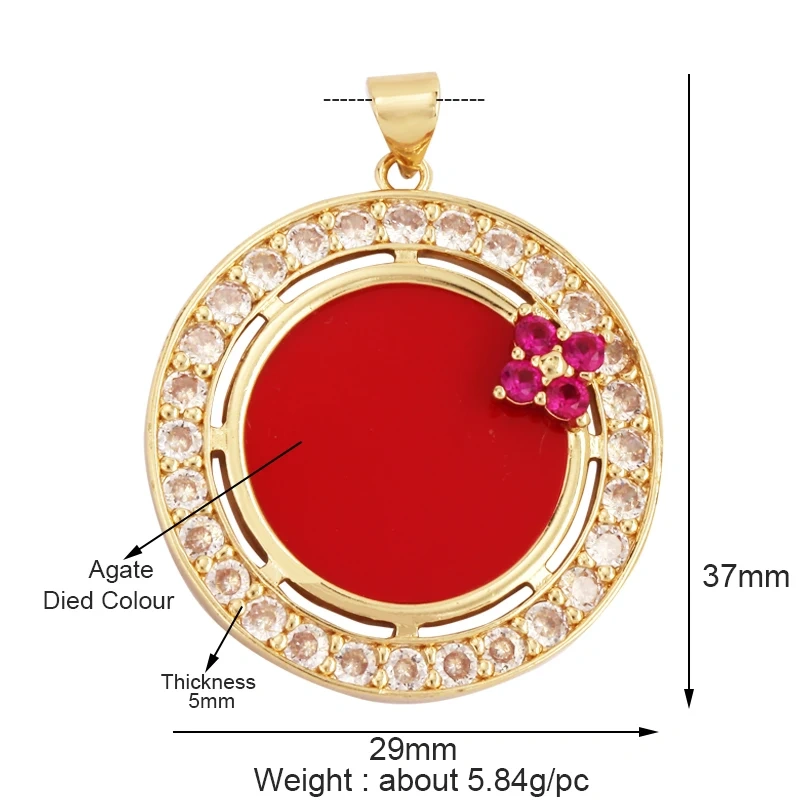 Fashion Elegant Love Heart Round Shape Natural Mother of Pearl Shell Agate Malachite Pendant Charm,DIY Necklace Accessories M30