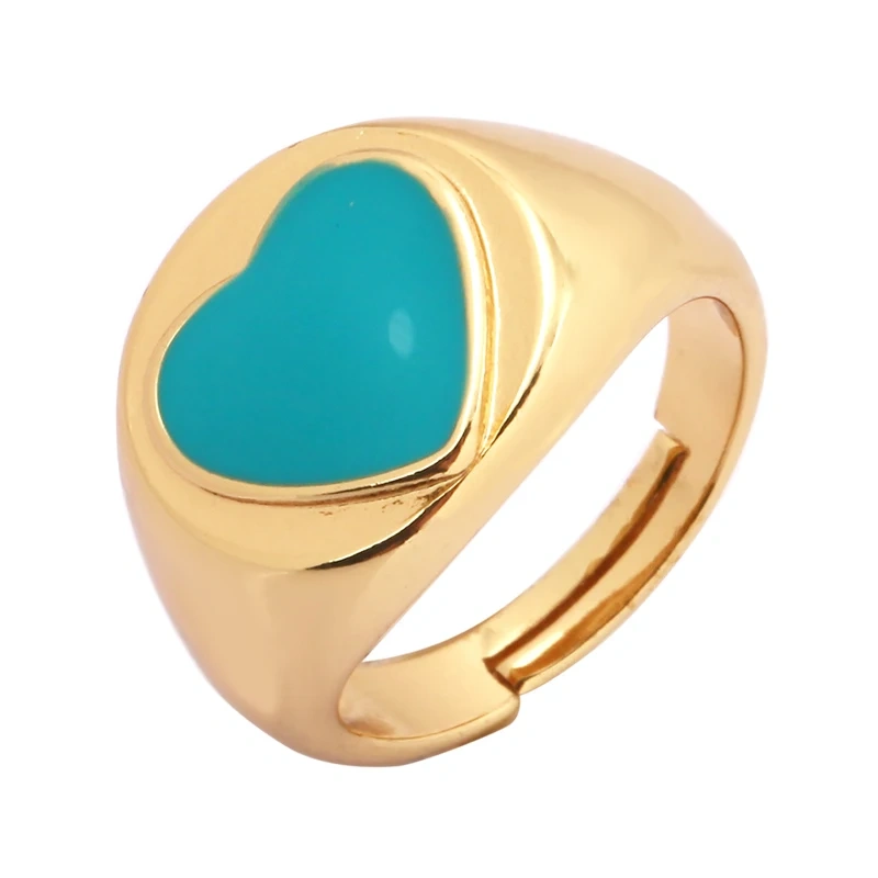 Daisy Flower Ladybug Butterfly Heart Taiji Clover Finger Ring Antique Grandma's Women's Adjustable Ring Girl Party Jewelry