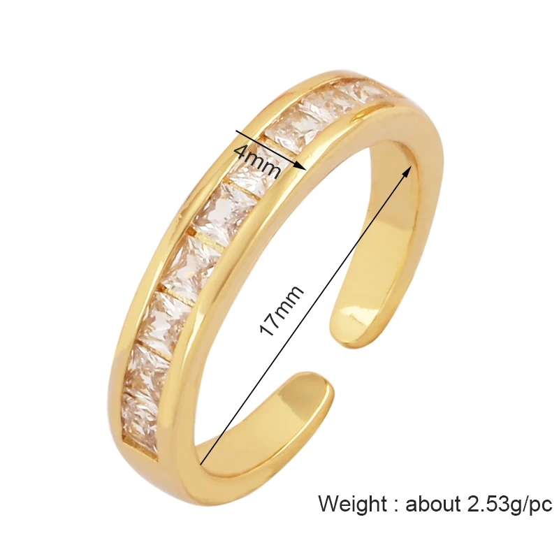 Luxurious Full Pave CZ Gem Style Finger Ring, Flower Butterfly Minimalist Blue Green Summer Beach Party Jewelry Wholesale P03