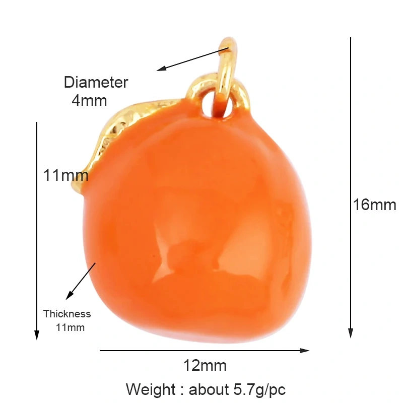 3D Fruit Strawberry Grape Mango Pineapple Water Melon Cherry Banana Charm Pandent , Jewelry Necklace Bracelet Making Supply M15