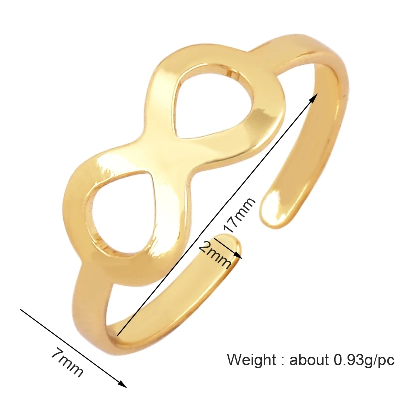 Trendy Mashup Style Punk Eye Colorful Finger Ring,18K Gold Plated Zircon Open Adjustable Rings Charm Jewelry Findings Supply P30